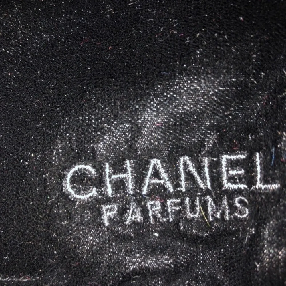 Chanel parfum authentic makeup cosmetic bag